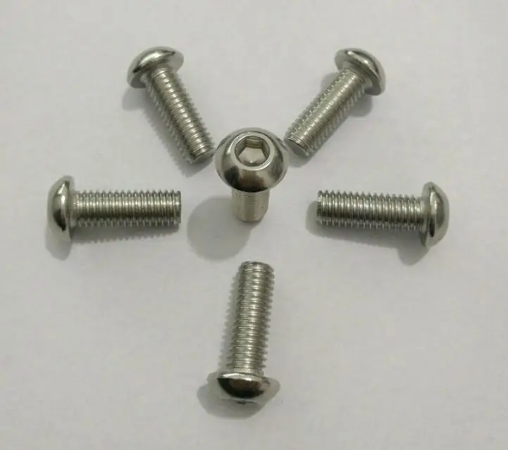20PCS M8 Stainless Steel Allen Button Dome Head Screw Round Head Bolts