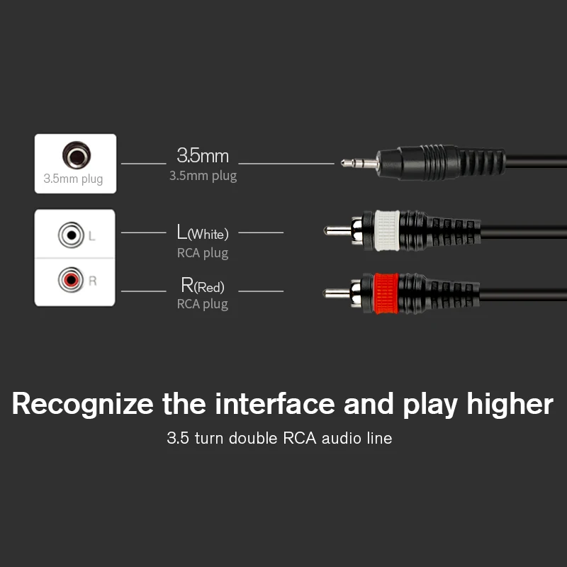 Soundkin RCA кабели 2 * Rca к 3 5 аудио кабель мм разъем папа мужчине Aux для усилителя