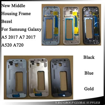 

10pcs Middle Chassis Housing Frame Bezel Assembly Cover+ Power On off Side Button for Samsung Galaxy A5 2017 A7 2017 A520 A720