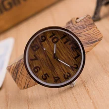 reloj mujer New Arrival Retro Imitation Wooden Watch For Men Women Br New Casual Students Quartz Aribic Numbers Dial Watch