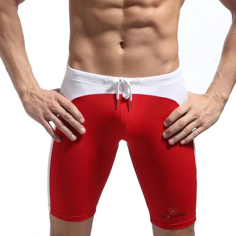 Brave person/ новые шорты Homme одежда летние супер мягкие плотно облегающие шорты короткие шорты De Bain Homme - Цвет: Красный