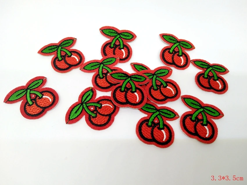 20pcs cute cherry embroidery patch sew on or iron on patches for