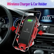 10 Вт QI Беспроводное быстрое зарядное устройство Автомобильный держатель Подставка для iPhone XS Max samsung S9 для Xiaomi mi9 se huawei mate 20 Pro mate 20 RS