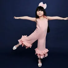 Штаны для маленьких девочек; детские комбинезоны; однотонные хлопковые Эластичные подтяжки без рукавов; штаны; комбинезоны; брюки