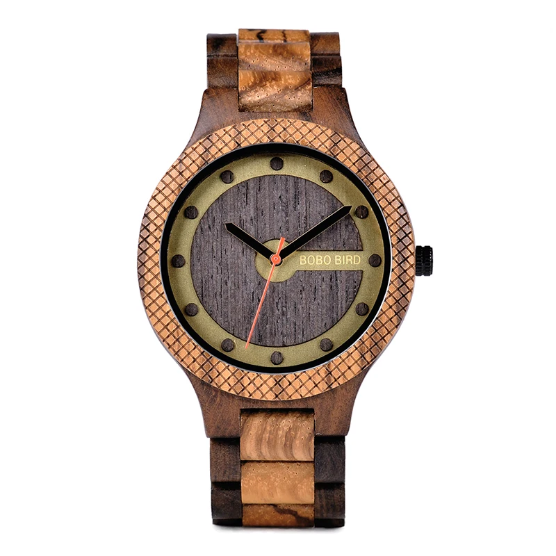 BOBO BIRD New Arrivals Wooden Watches Men Quartz Wrist watch Gift for Male Friend in wood box saat erkek clock Customize logo
