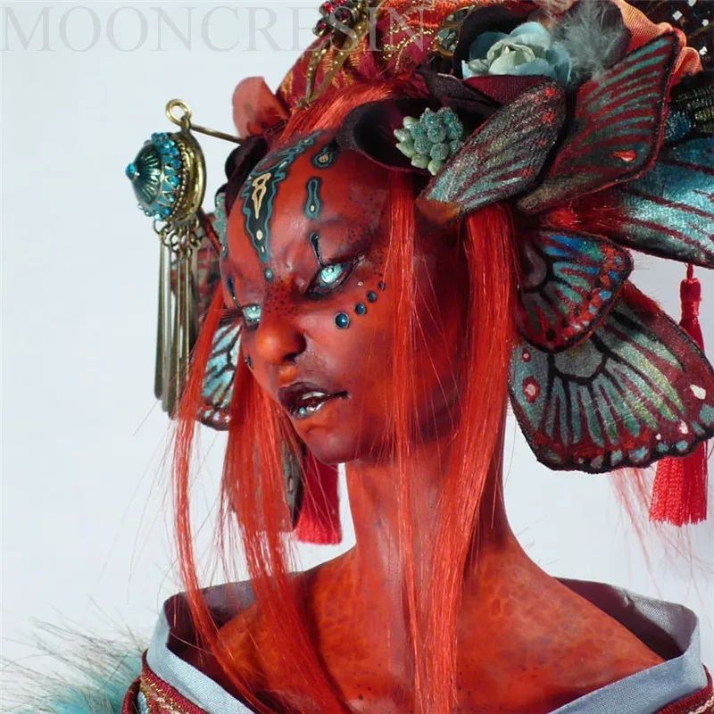 

5D Diy Diamond Painting Cross Stitch Horrible Red-haired Banshee Diamond Embroidery Full Round Mosaic Decoration Resin Stickers