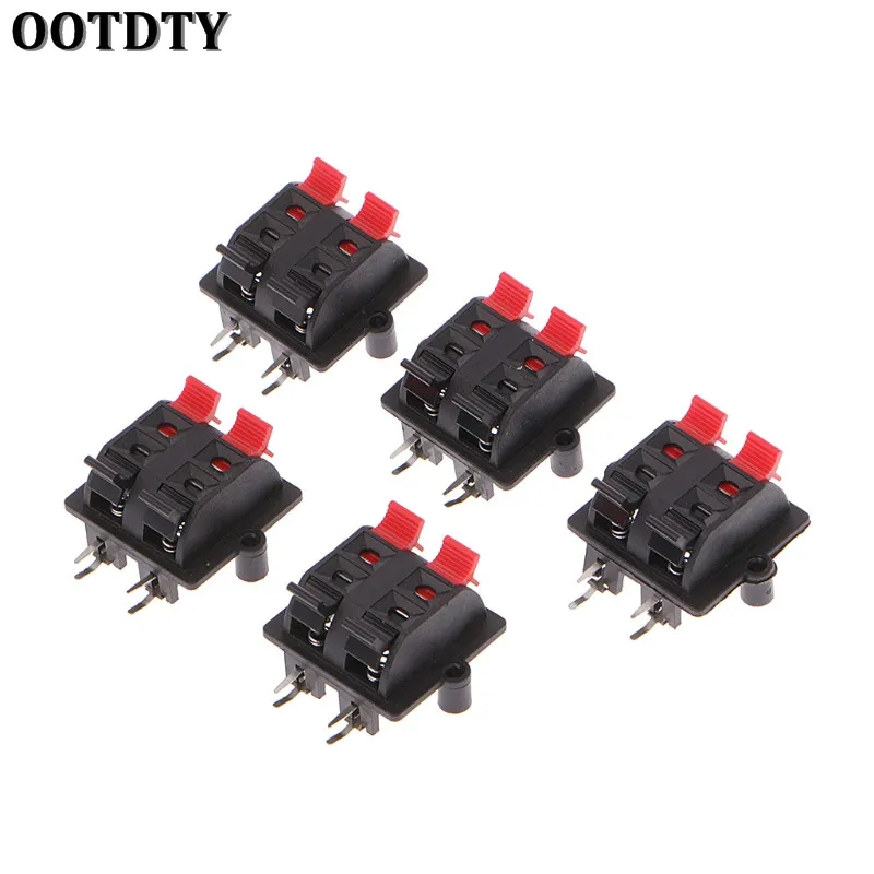 

5PCS 5Pcs Double Row 4 Position Cable Clip Push Type Speaker Terminal Panel Connector