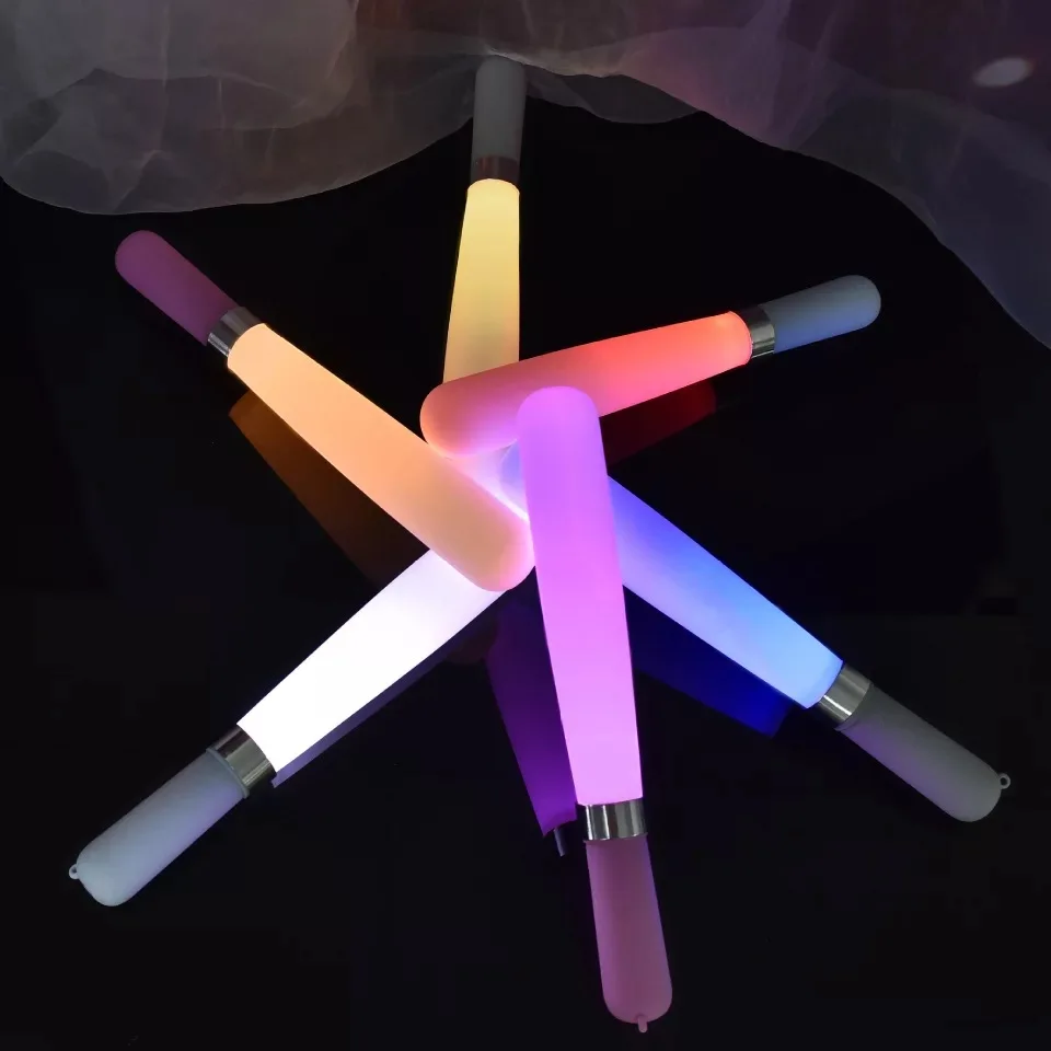 Glow Sticks LED Night Light USB Rechargeable Magic Handheld Silicone