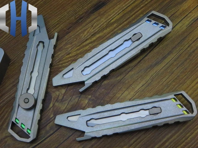 Титановый нож из титанового сплава, вырезанные обои, экспресс-открывалка, снос конверта изогнутые металлические EDC