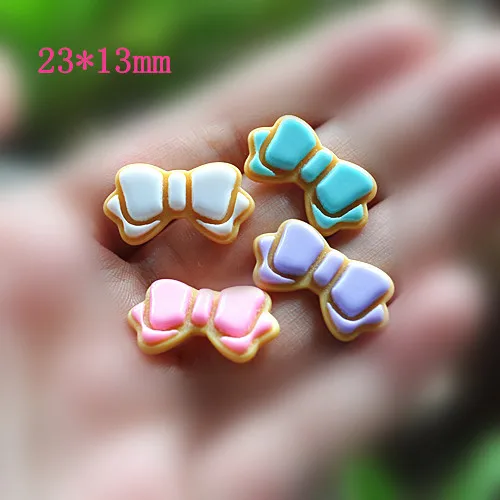 

30pcs 13*23mm very cute diy bow cabochon bead for DIY earring decoration
