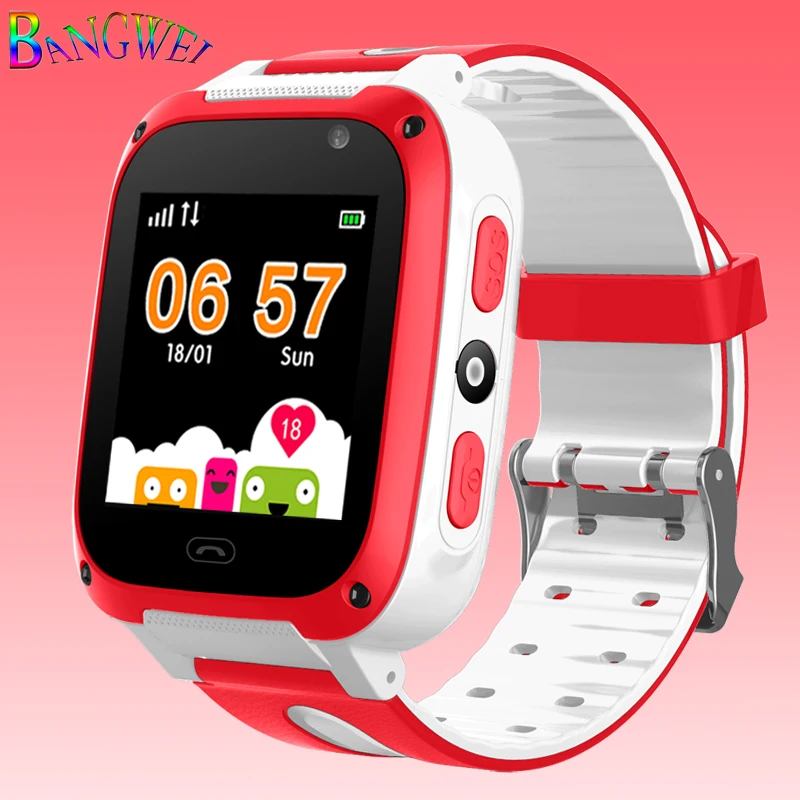 

2018 Children's Smart Watch Voice Chat SOS Emergency Help Support SIM Card Large Capacity Battery Waterproof Smart Wristwatch