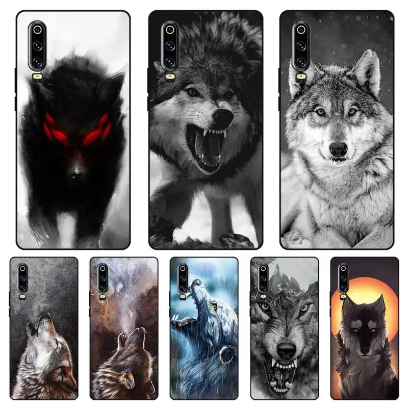 N290 Cool Wolf Hipster Black Silicone Case Cover For Huawei P8 P9 P10 P20 P30 Lite Pro P Smart Plus 2017 2019 |