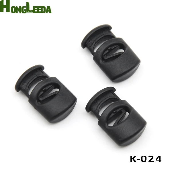 

100pcs/lot HLD/K-024 black plastic ball cord lock toggles plastic stoppers for 10mm cord hole free shipping