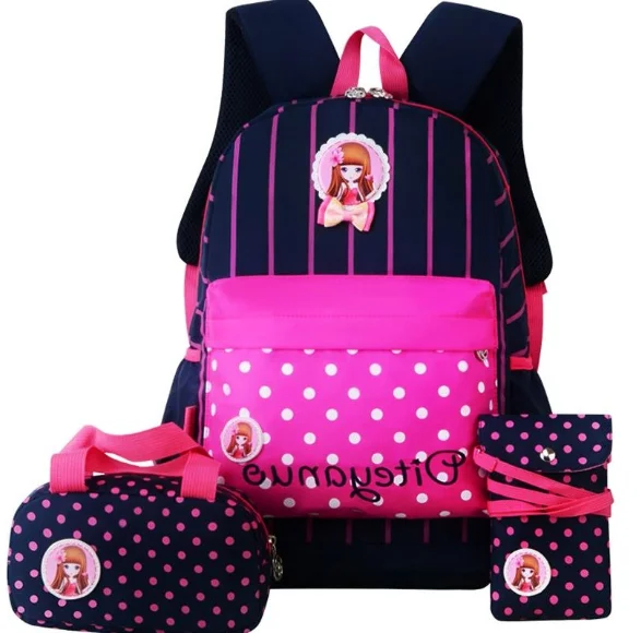 

Cartoon School Bags For Teenagers girls backpack set women shoulder travel bags 3 Pcs/Set rucksack mochila backpacks