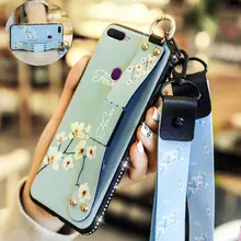 Wrist Strap Hand Band Case for OPPO A7X A5 A37 Cover Soft Silicone Case for OPPO F9 A53 TPU Side Drill Bracket Lanyard Case goowiiz красный черный oppo a37