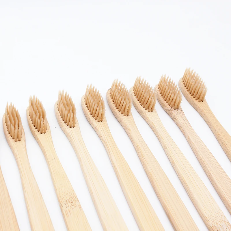 Escova de Dentes de Bambu Escovas de Dente de Fibra de Bambu Cerdas de Bambu Alça de Madeira Ecológica com Cabo Atacado com 10 Macio 32 de bambu, cerdas de bambu, alça de madeira, ecológica, com cabo