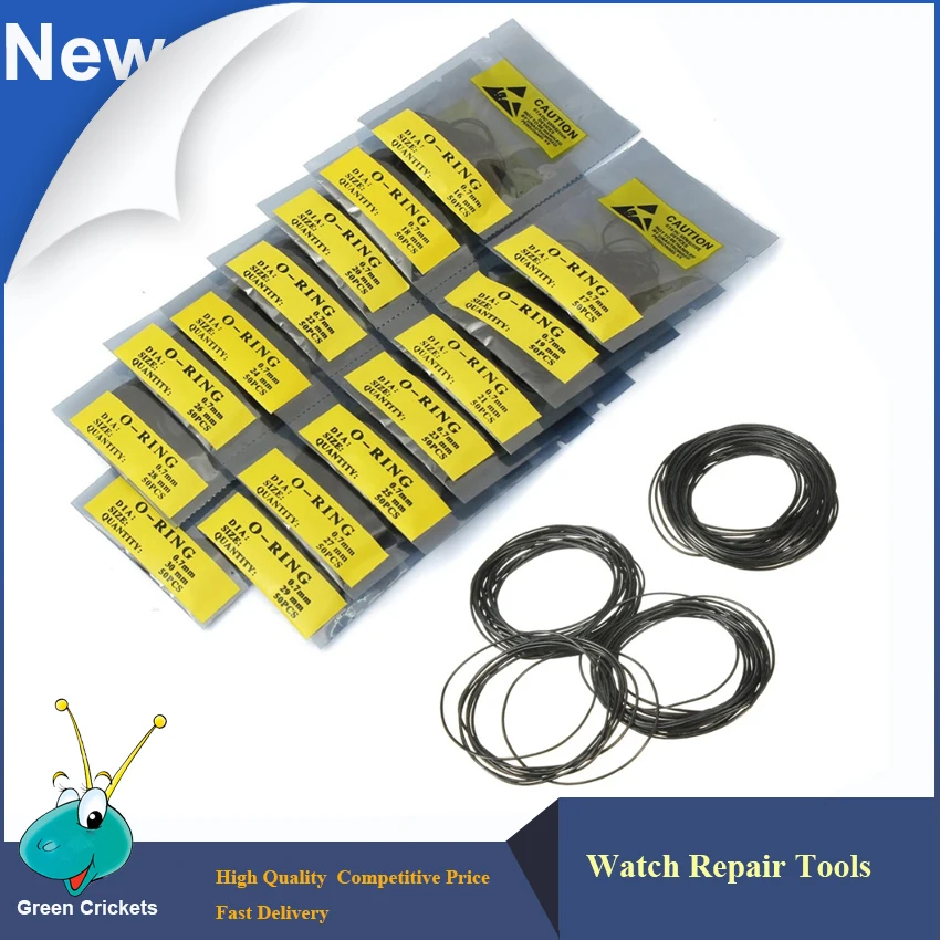 

Wholesale 750pcs/set 0.7mm DIA 16mm~30mm Waterproof Watch O-Ring Watch Washer Coil set Gasket seal for watchmaker