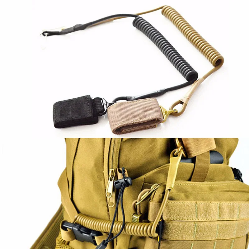 

Multifunction Military Coil Hunting Tools Elastic Paracord Retractable Military Backpack Lanyard Strap Outdoor Tool Spring Rope