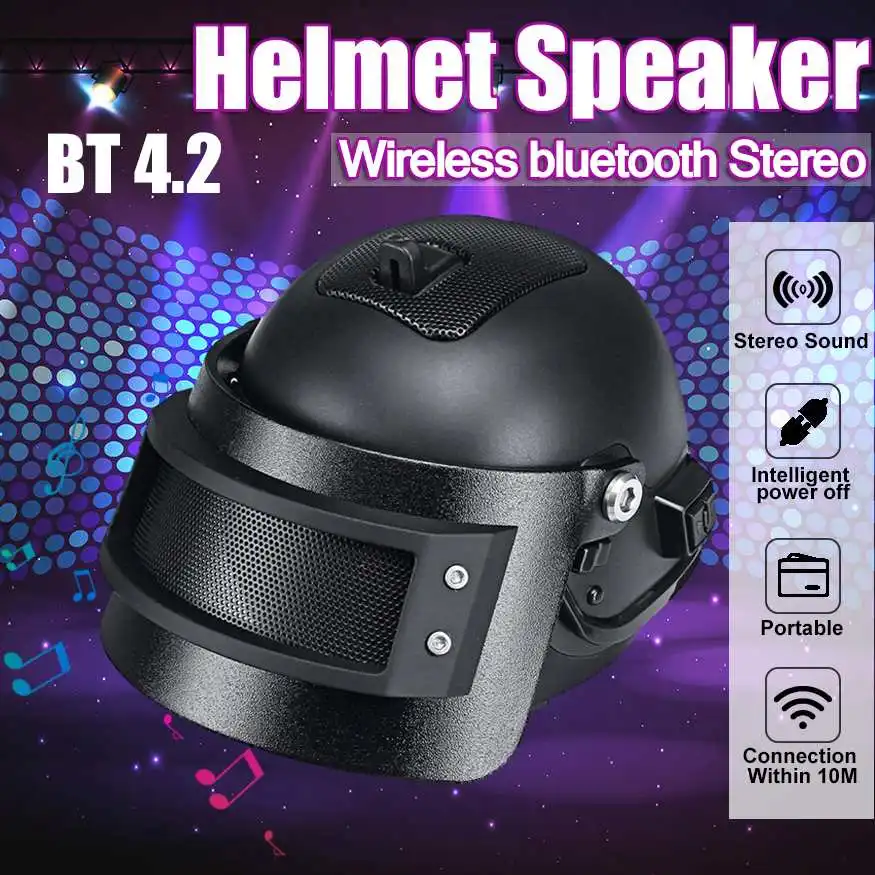 

98K Helmet Wireless bluetooth Speakers Stereo Surround Music Player Portable Speaker Loudspeaker Special Gift for Game Playing