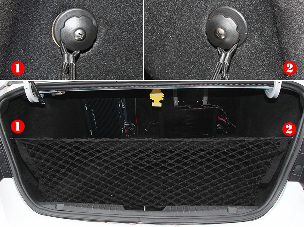 Универсальный автомобильный багажник, задний багаж, нейлоновая эластичная сетка, 90x30 см, сетчатый держатель с 4 пластиковыми крючками, карман, Новинка