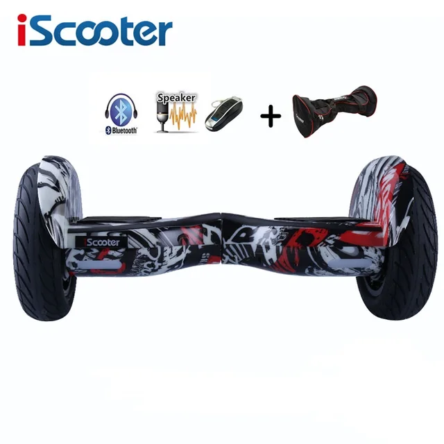 IScooter Новый Ховерборд 10 дюймов два колеса smart балансируя Скутер giroskuter Электрический скейтборд с Bluetooth колонки