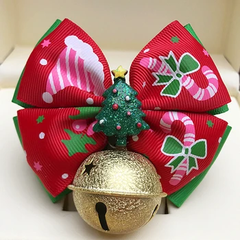 

Mini Cute Bow Christmas Tree Hanging Decoration Ornament Xmas Bowknot Pendant With Bells For Home New Year Decor
