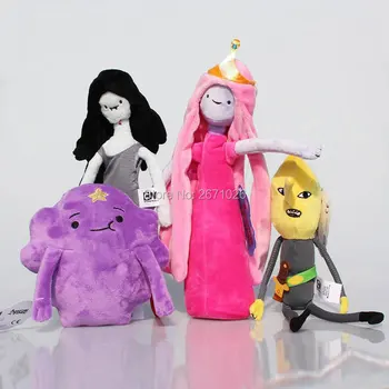 

15-28cm Adventure Time Princess Lumpy Space Bonnibel Bubblegum Lemongrab Marceline Soft Stuffed Plush Toy Dolls