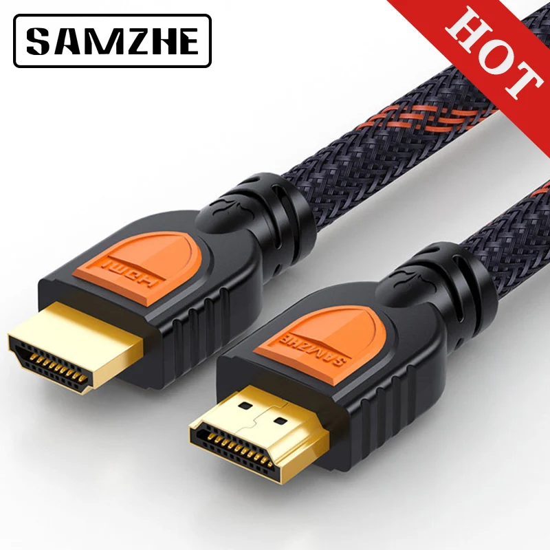 SAMZHE 4 K/60Hz HDMI إلى HDMI 2.0 كابل HDR 3D دعم للتلفزيون المحمول كمبيوتر محمول LCD PS3 العارض الكمبيوتر كابل SAMZHE 4 K/60Hz HDMI إلى HDMI 2.0 كابل HDR 3D دعم للتلفزيون المحمول كمبيوتر محمول LCD PS3 العارض الكمبيوتر كابل
