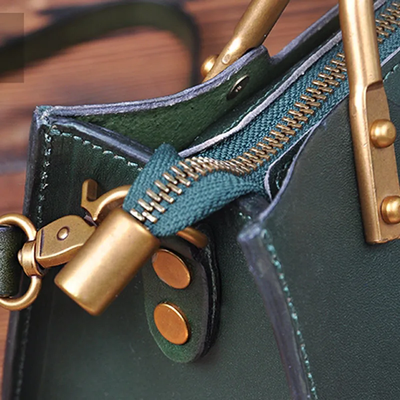 AETOO Original handbag mini bag new metal handbag handbag leather shoulder slung literary youth