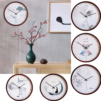 

New Clock Watch Wall Clocks Silent Wooden Clock Home Decoration Living Room wooden living room clock simple creative clock #3J19