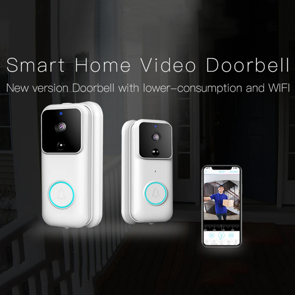 Беспроводной Wi-Fi Интеллектуальный дверной звонок видео дверной звонок Визуальный дверной звонок беспроводная камера безопасности