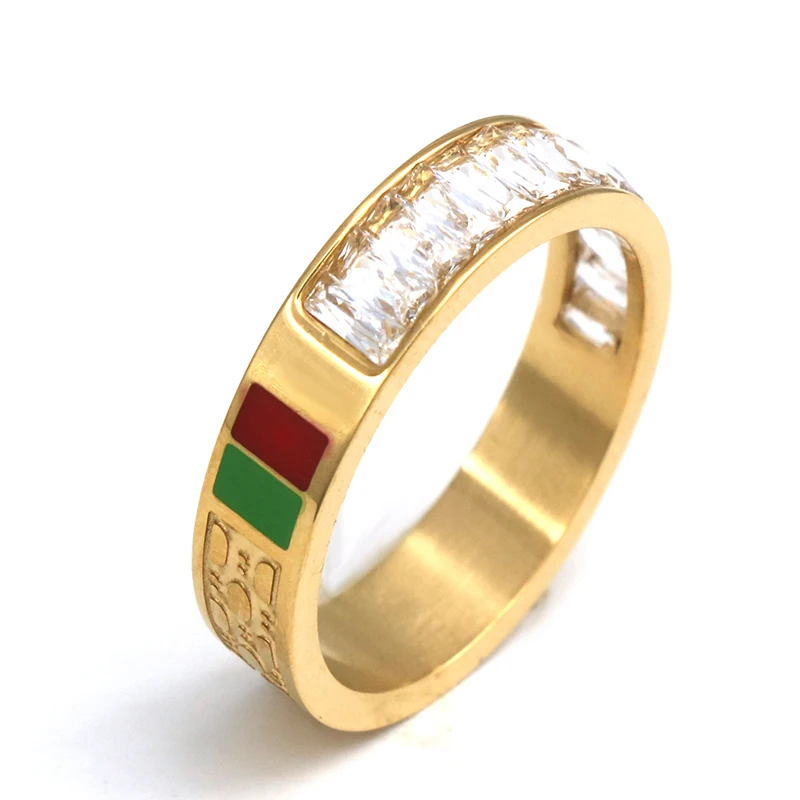 

Crystal Classic brand Ring Cubic Zirconia For Woman man Elegant Stainless Steel Rings Jewelry Birthday Party Gifts