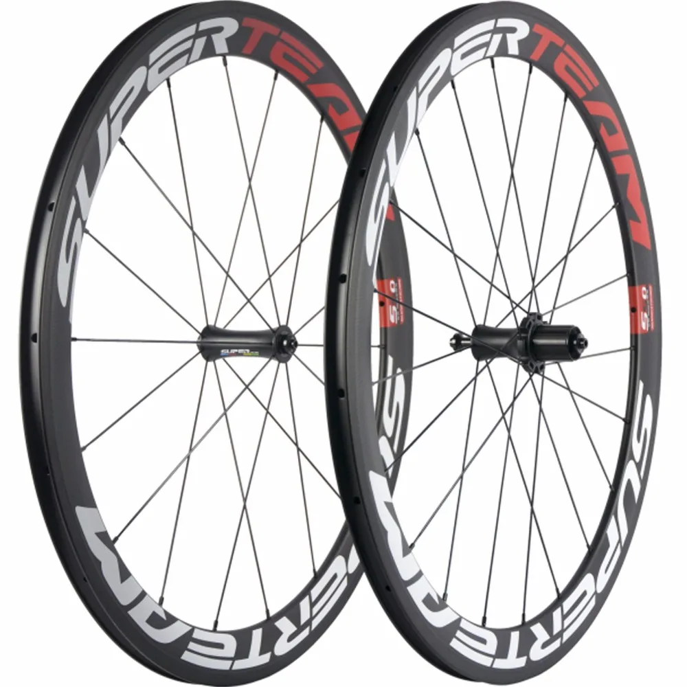 SUPERTEAM 50mm Pneu Carbone Roues 700C Carbone Roues De Vélo De Course En Carbone Chinois Roues SUPERTEAM 50mm Pneu Carbone Roues 700C Carbone Roues De Vélo De Course En Carbone Chinois Roues