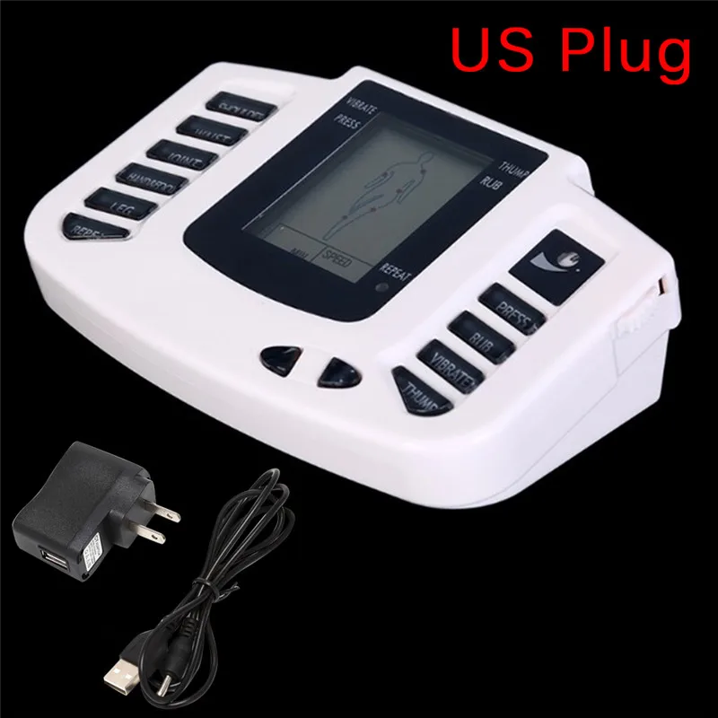 Electrical Muscle Stimulator Slimming Massager Pulse Tens Acupuncture Machine + Slippers +16Pads +USB Cable US/EU Plug Electrical Muscle Stimulator Slimming Massager Pulse Tens Acupuncture Machine + Slippers +16Pads +USB Cable US/EU Plug