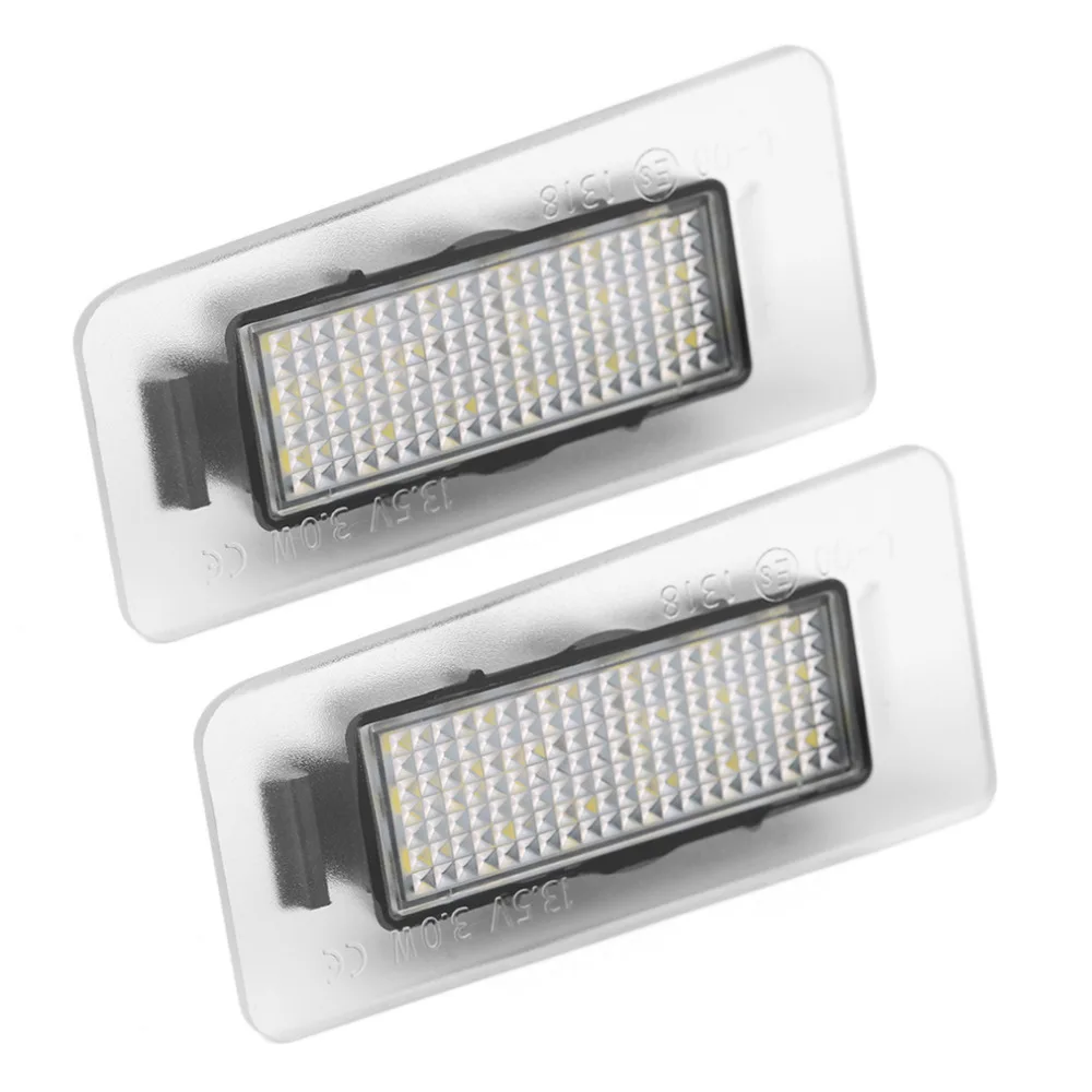 2Pc Error Free 18 3528 SMD LED Number License Plate Light Lamps fit for