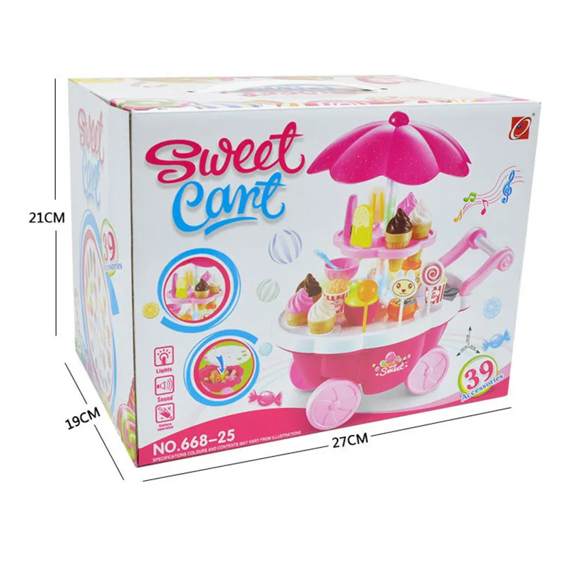 39 шт., детские игрушки, имитация конфет, музыка, мороженое, мини-автомобиль, игрушки раннего развития для детей, подарки для девочек