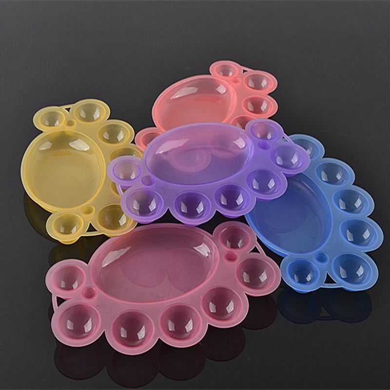 1pc Nail Art Plastic Nail Polish Palette Palette Mixing Acrylic gel