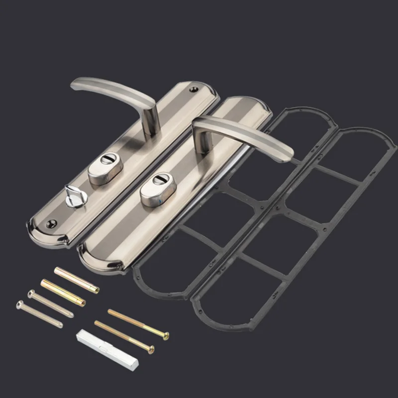 

Universal Security Door Handle Thickened Panel Solid Indoor Dual Latch For Barthroom Door And Balcony Door Lock Accessory