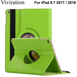 360 Поворот Флип Стенд Smart Case для Apple, новый iPad 9,7 2017 2018 Auto Услуга сна планшет из искусственной кожи жесткий чехол для A1822 A1823