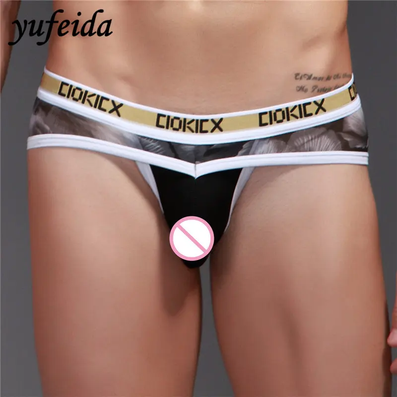 Yufeida Men's Briefs Sexy Printing Floral Underwear Comfortable Short Underpants Male |