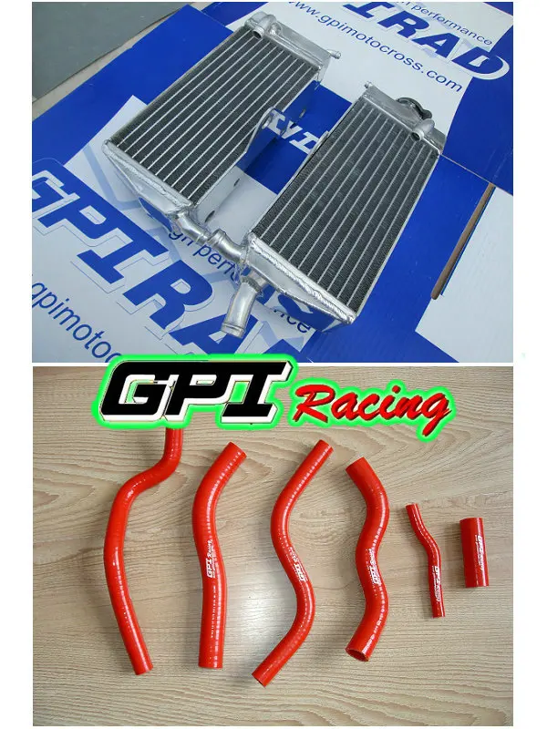 Алюминиевый радиатор и красный шланг для HONDA CR125R/CR125 1990 1997 91 92 93 94 95 96|radiator for honda|honda