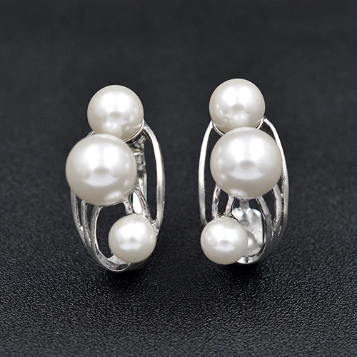 Earrings S Солнечные украшения, клипсы для женщин, высокое качество, сплав, Искусственный Жемчужный шар, модное ювелирное изделие,, вечерние, свадебные, повседневные, подарок - Окраска металла: Earrings S