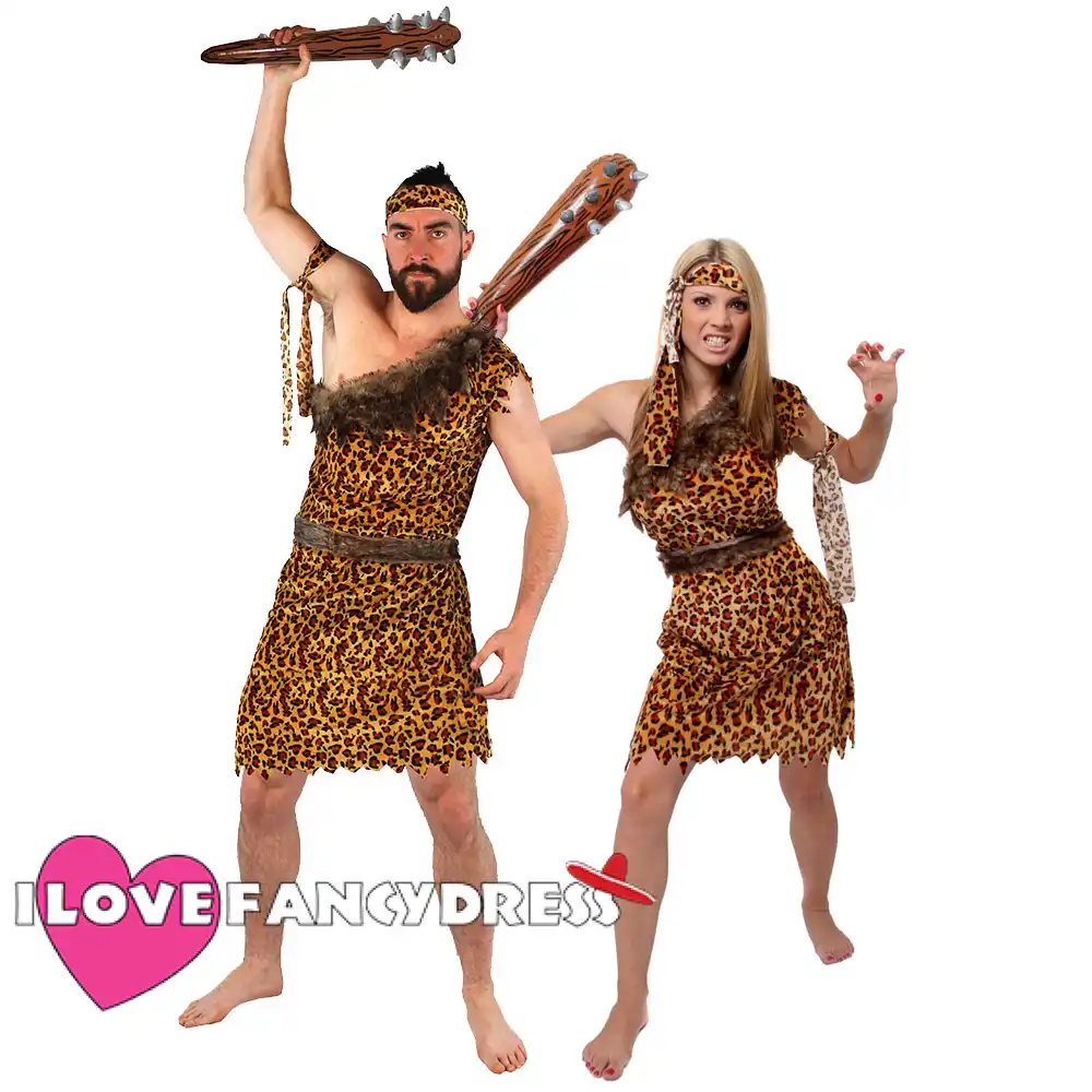 Adult Cave Woman Flintstones Prehistoric Stone Age Jungle Fancy Dress Costume