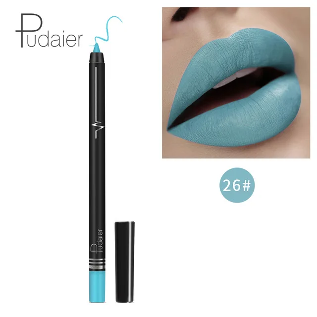 Pudaier Brand Lip Pencils Matte Lipliner Pencil Makeup Lips Matte Lipstick Long Lasting Waterproof Lip liner Pencils Tools - Цвет: 26