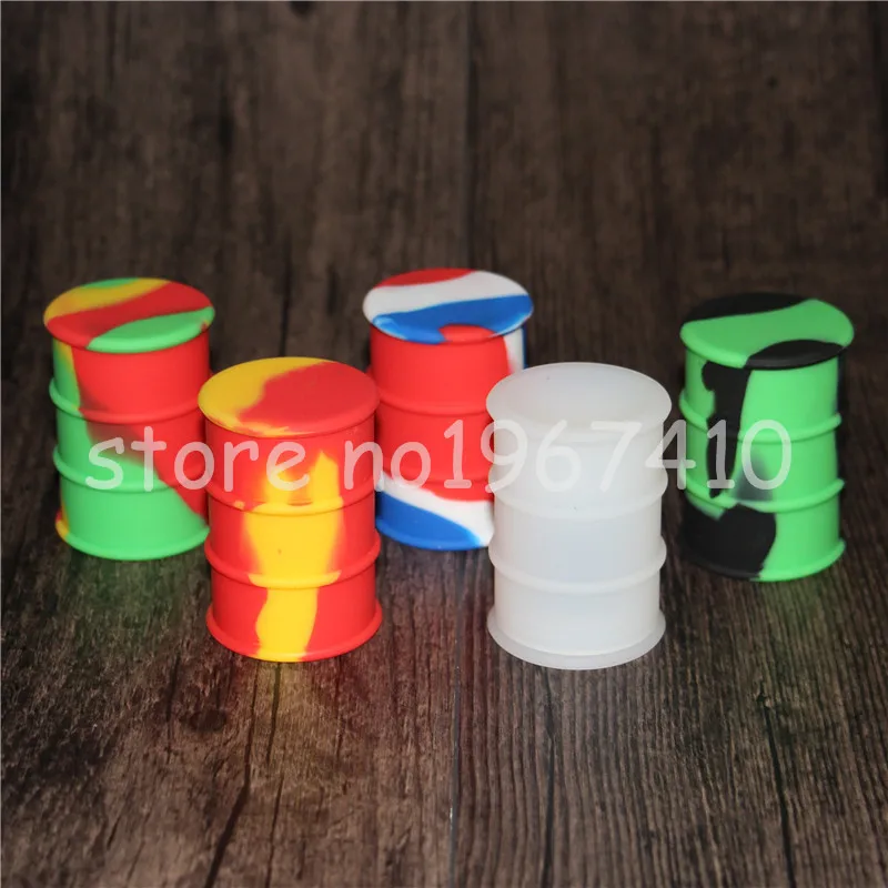 silicone oil barrel container jars dab wax vaporizer rubber drum shape 26ml large food grade silicon dry herb tool | Дом и сад