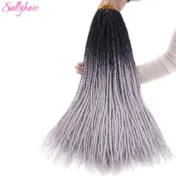 Sallyhair 20strands Сенегал твист вязаный крючком плетения волос высокое Температура химическое вязаный крючком Ombre плетение волос