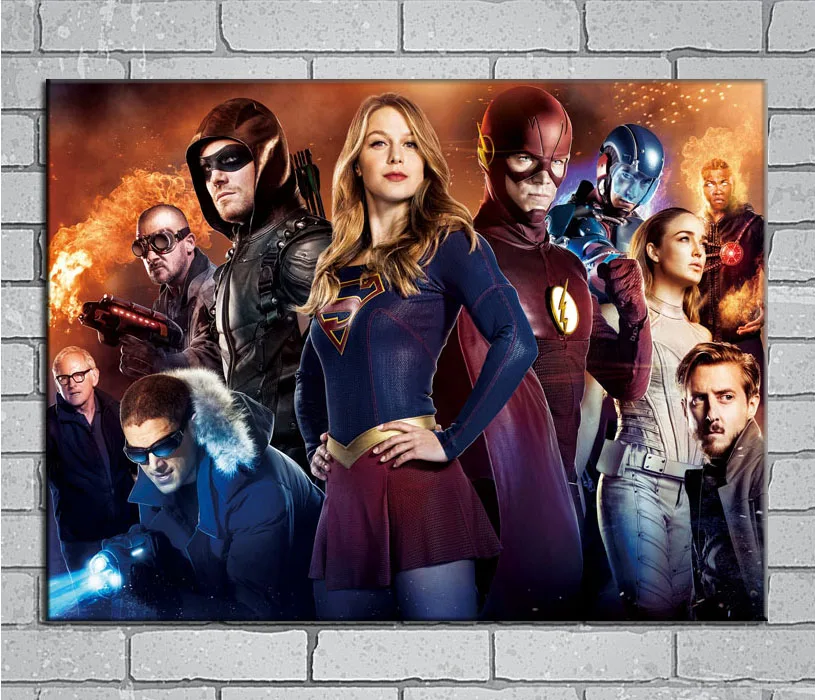 Супер девочка вспышка стрела CW DC ТВ серии США герои светильник холст на заказ
