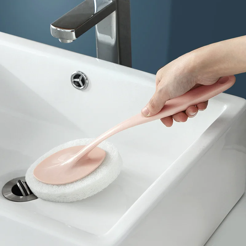 

Sponge long handle brush bathroom cleaning brush bathroom bath brush tiles tile floor brush Hot Sale New