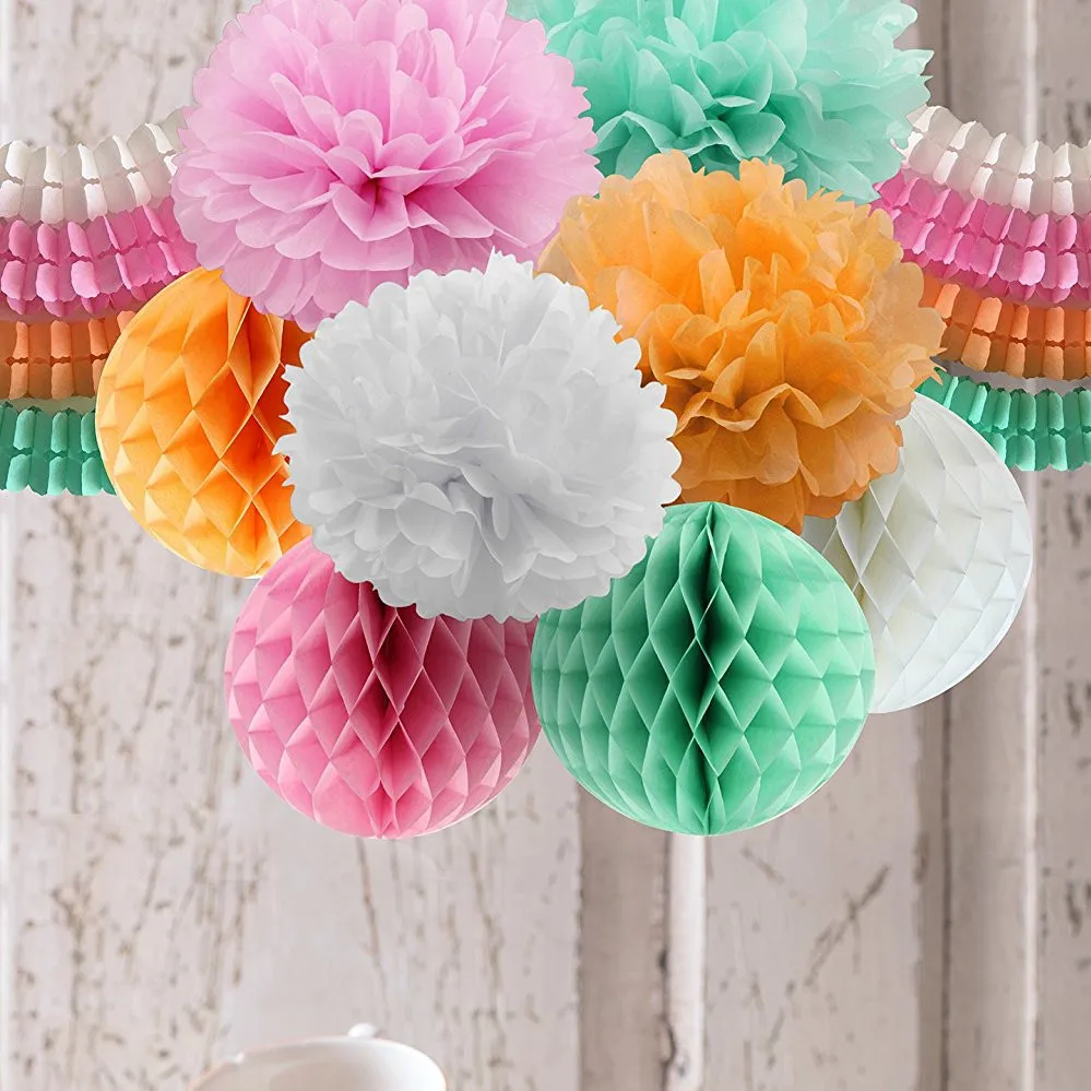 12pcs/set free shipping Four Leaf Clover paper ball paper