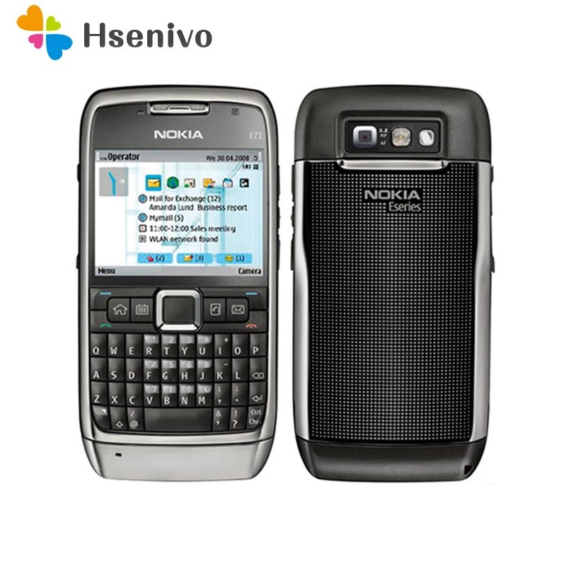 E71 100% الأصلي نوكيا E71 المحمول الهاتف 3G Wifi GPS 5MP تجديد الهاتف المحمول مقفلة E سلسلة الهاتف الذكي لوحة مفاتيح روسية